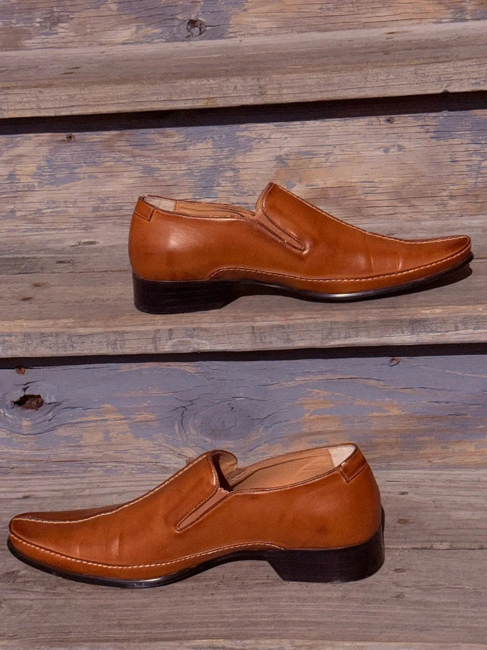 Men's Slip-On Dress Shoes in Tan D L Famoso Sz 12